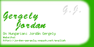 gergely jordan business card